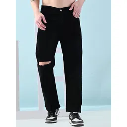 SZN Men Classic Mid-Rise Slash Knee Jeans image 1