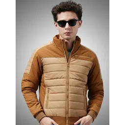 SZN Men Colourblocked Lightweight Puffer Jacket image 3