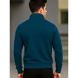 SZN Men Full Sleeves Half Zipper Pullover Sweatshirt image 5
