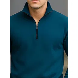 SZN Men Full Sleeves Half Zipper Pullover Sweatshirt image 4