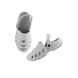 SZN Men Grey Solid Clogs Sandals-picture-26