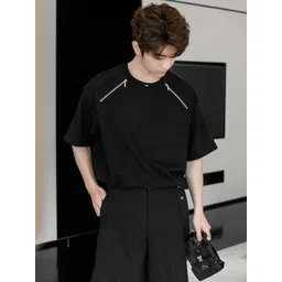 SZN Men Round Neck Solid T-shirt-picture-19