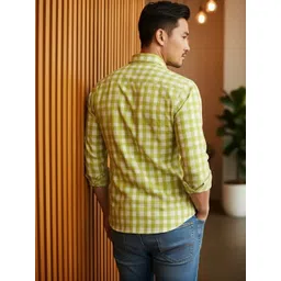 SZN Men Standard Checked Casual Shirt image 3
