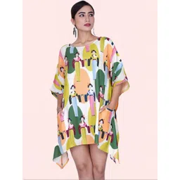 SZN Print Batwing Sleeve Kaftan Top-picture-11