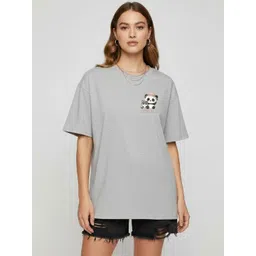 SZN Printed Round Neck Drop-Shoulder Sleeves Cotton Oversized T-shirt-picture-30