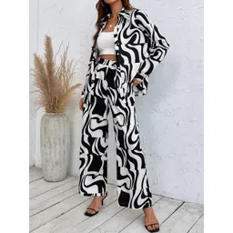 SZN Printed Shirt Collar Shirt & Trousers Co-Ords-picture-19