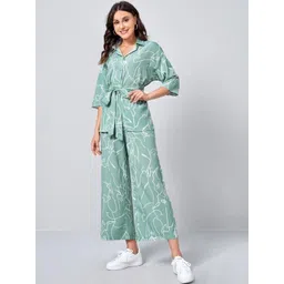 SZN Printed Shirt Collar Shirt & Trousers Co-Ords-picture-13