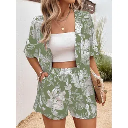 SZN Printed Top With Jacket & Shorts Co-Ord Set-picture-24