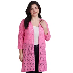 SZN Self Design Cotton Crochet Shrug-picture-12