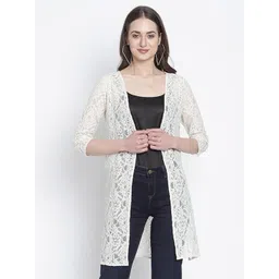 SZN Self Design Crochet Shrug-picture-27