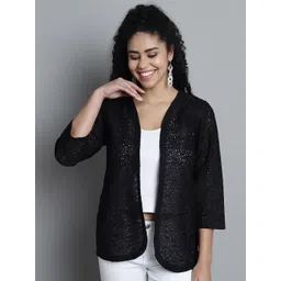 SZN Self Design Crochet Shrug-picture-37