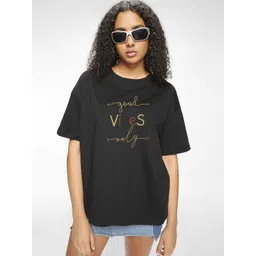 SZN Typography Printed Round Neck Oversized Cotton Casual T-shirt-picture-28