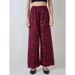 SZN Women Animal Printed Wide-Leg Palazzo Pants-picture-27
