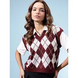 SZN Women Argyle Pullover-picture-29