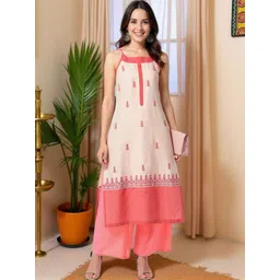 SZN Women Beige Viscose Rayon Printed Kurtas-picture-25