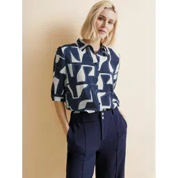 SZN Women Blue Vertical Stripes Tops-picture-30