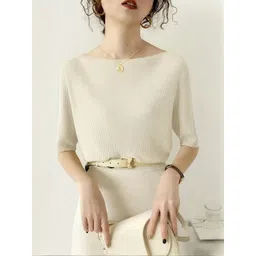 SZN Women Boat Neck Ribbed Top-picture-36