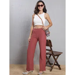 SZN Women Comfort Straight Fit Easy Wash Trousers-picture-30