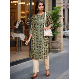 SZN Women Cotton Floral Printed Floral Kurta-picture-36