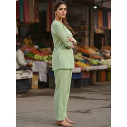 SZN Women Embroidered Tunic with Trousers image 5