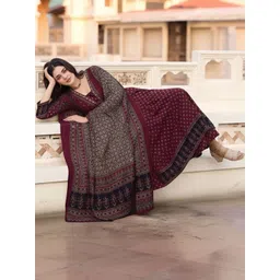 SZN Women Ethnic Motifs Printed Panelled Kurta with Palazzos & With Dupatta-picture-17