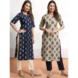 SZN Women Ethnic Motifs Printed Regular Kurta with Trousers-image-48