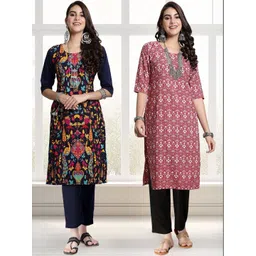 SZN Women Ethnic Motifs Printed Regular Kurta with Trousers-image-42