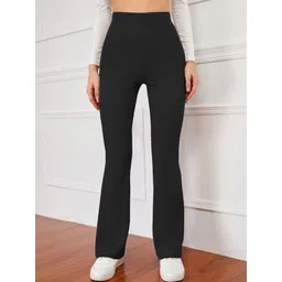 SZN Women Flared High-Rise Bootcut Trousers-picture-33