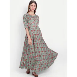 SZN Women Floral Printed Indie Florals Kurta-image-40