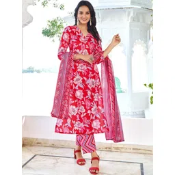 SZN Women Floral Printed Kurta Sets with Trouser and Dupatta-picture-28