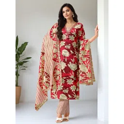 SZN Women Floral Printed Kurta with Trousers & Dupatta-picture-25