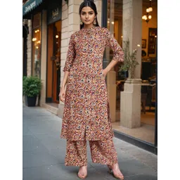 SZN Women Floral Printed Regular Kurta with Palazzos-picture-31