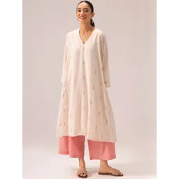 SZN Women Floral Printed Regular Kurta with Trousers-picture-28