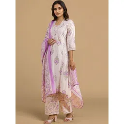 SZN Women Floral Printed Regular Pure Cotton Kurta with Palazzos & With Dupatta-picture-35