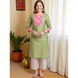 SZN Women Green Art Silk Printed Kurtas-picture-39