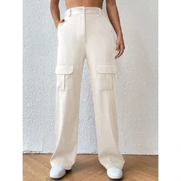 SZN Women High-Rise Regular Fit Cargo Styles Trousers-picture-38