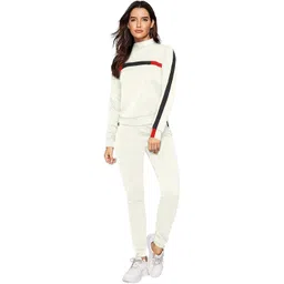SZN Women Off White Polyester Striped Co-Ords image 1