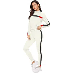SZN Women Off White Polyester Striped Co-Ords image 3