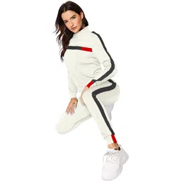 SZN Women Off White Polyester Striped Co-Ords image 5