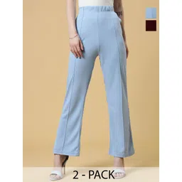 SZN Women Pack of 2 Relaxed High-Rise Trousers-picture-15