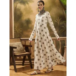 SZN Women Polka Dot Printed Maxi Ethnic Dresses-picture-40