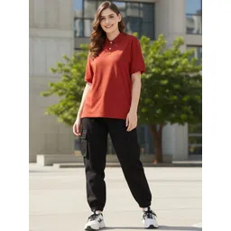 SZN Women Polo Collar T-shirt-picture-20