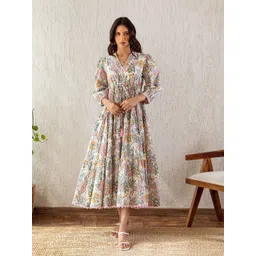 SZN Women Print Fit & Flare Maxi Dress-picture-33