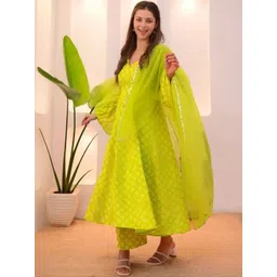 SZN Women Printed Empire Kurta with Trousers & With Dupatta-picture-15