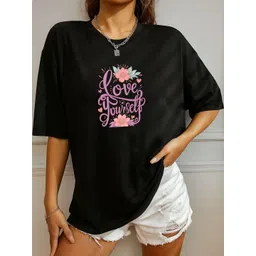 SZN Women Round Neck Cotton Oversized Typography Printed T-shirt-picture-36