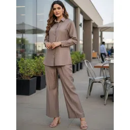 SZN Women Self Design Shirt with Trousers-picture-22