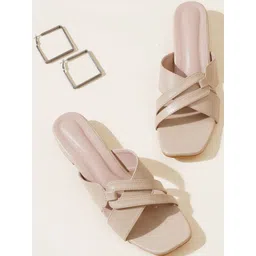 SZN Women Square Toe Open Toe Open Back Flats-picture-26