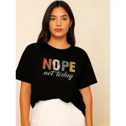 SZN Women Typography Printed T-shirt-picture-24