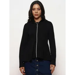 SZN Women Woollen Open Front Jacket-picture-24