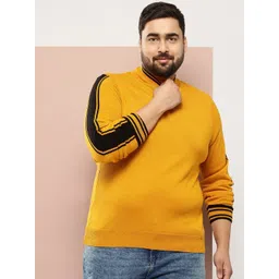 sztori Men Colorblock V Neck Yellow Sweater-picture-17